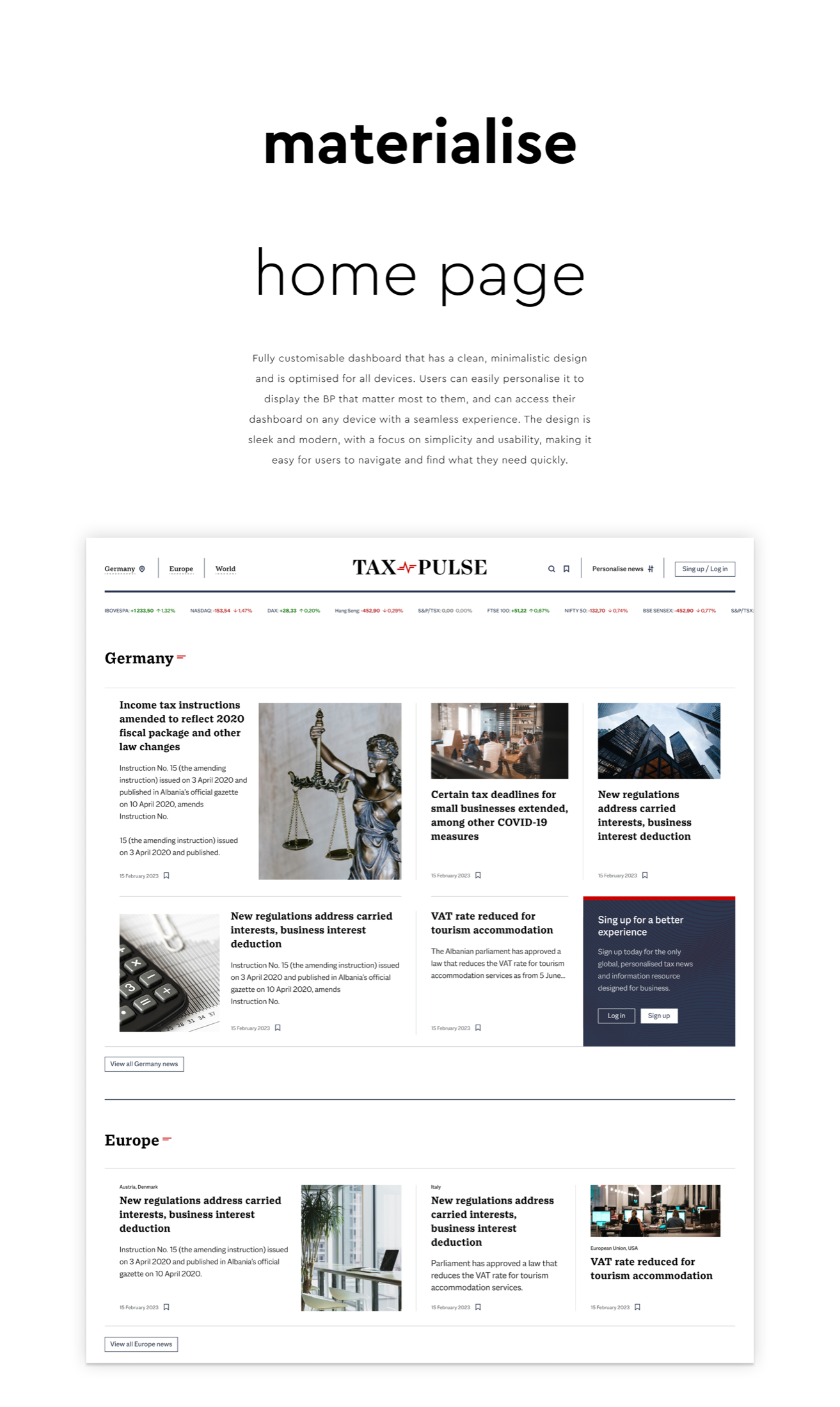 Materialise home page